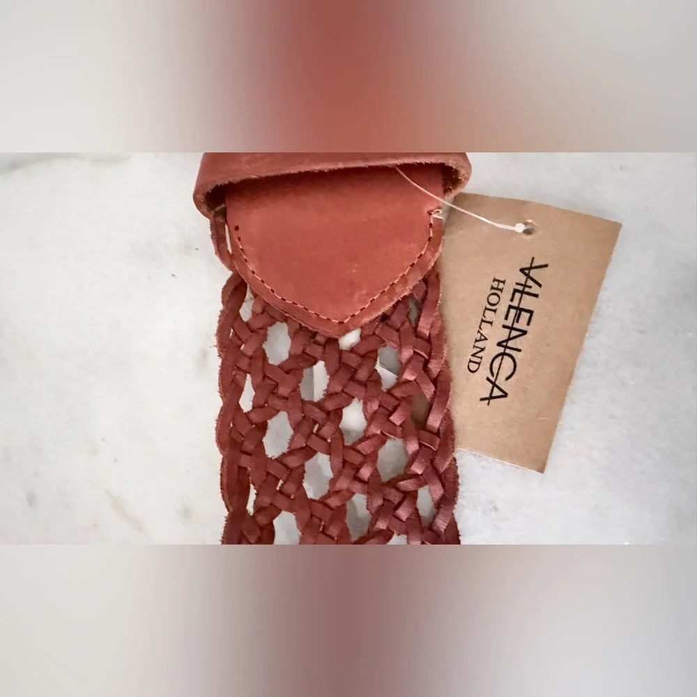 Women's Brown Woven Belt